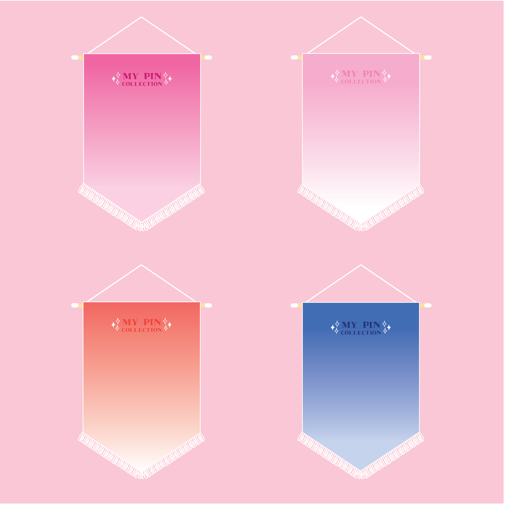 Ombre Enamel Pin Display Banner