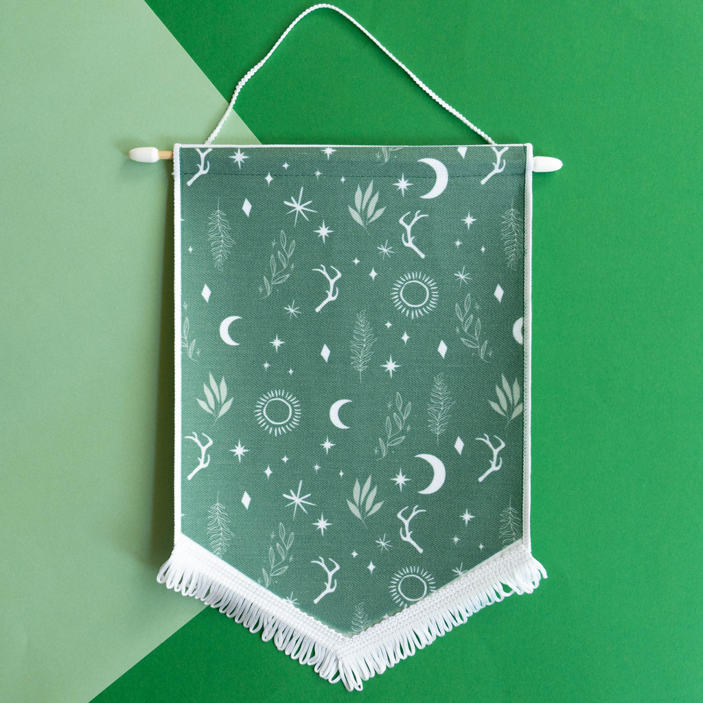 Green Witchy Forest Enamel Pin Display Banner
