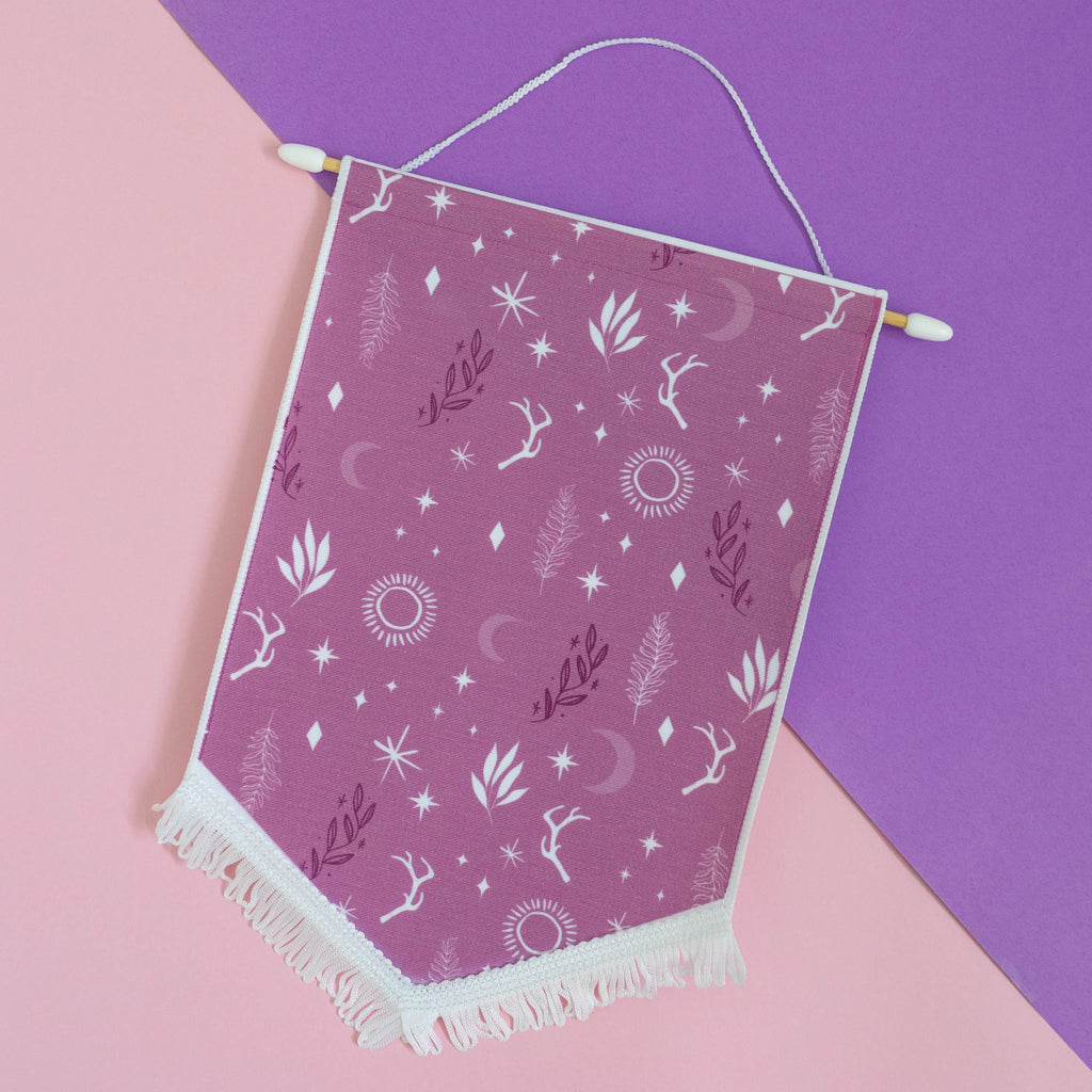 Purple Witchy Forest Enamel Pin Display Banner