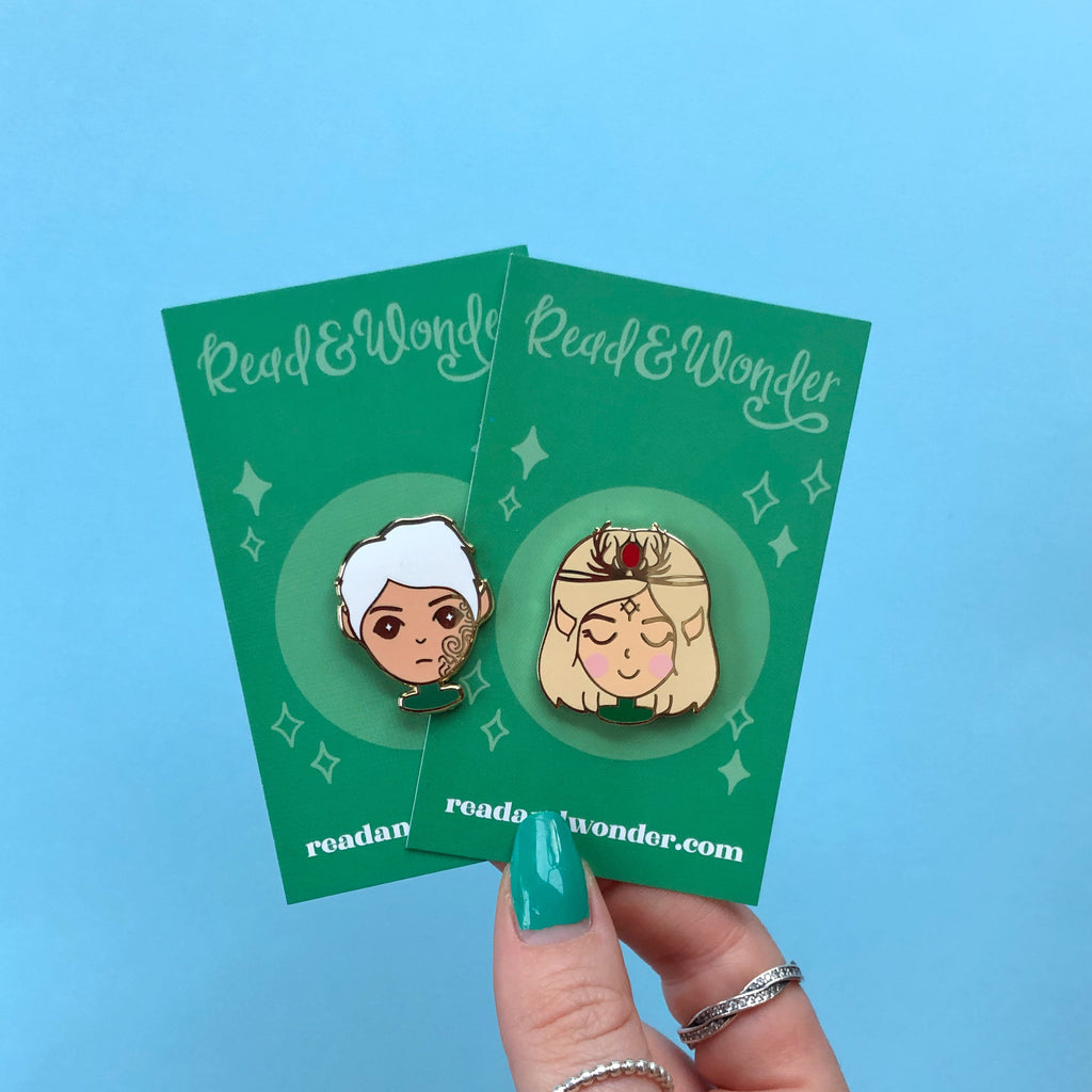 Aelin and Rowan| Bookish Babe Enamel Pin Set