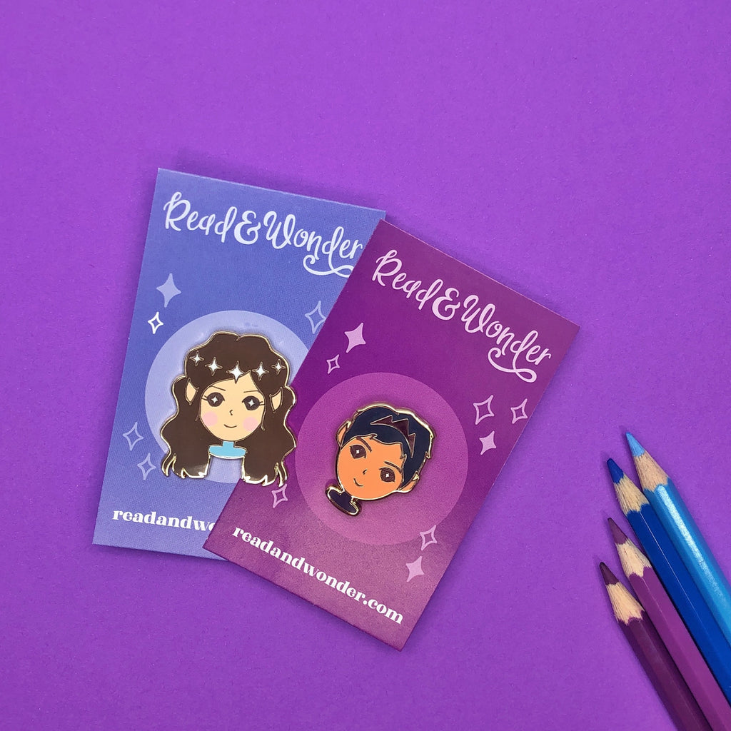 Feyre and Rhysand | Bookish Babe Enamel Pin Set