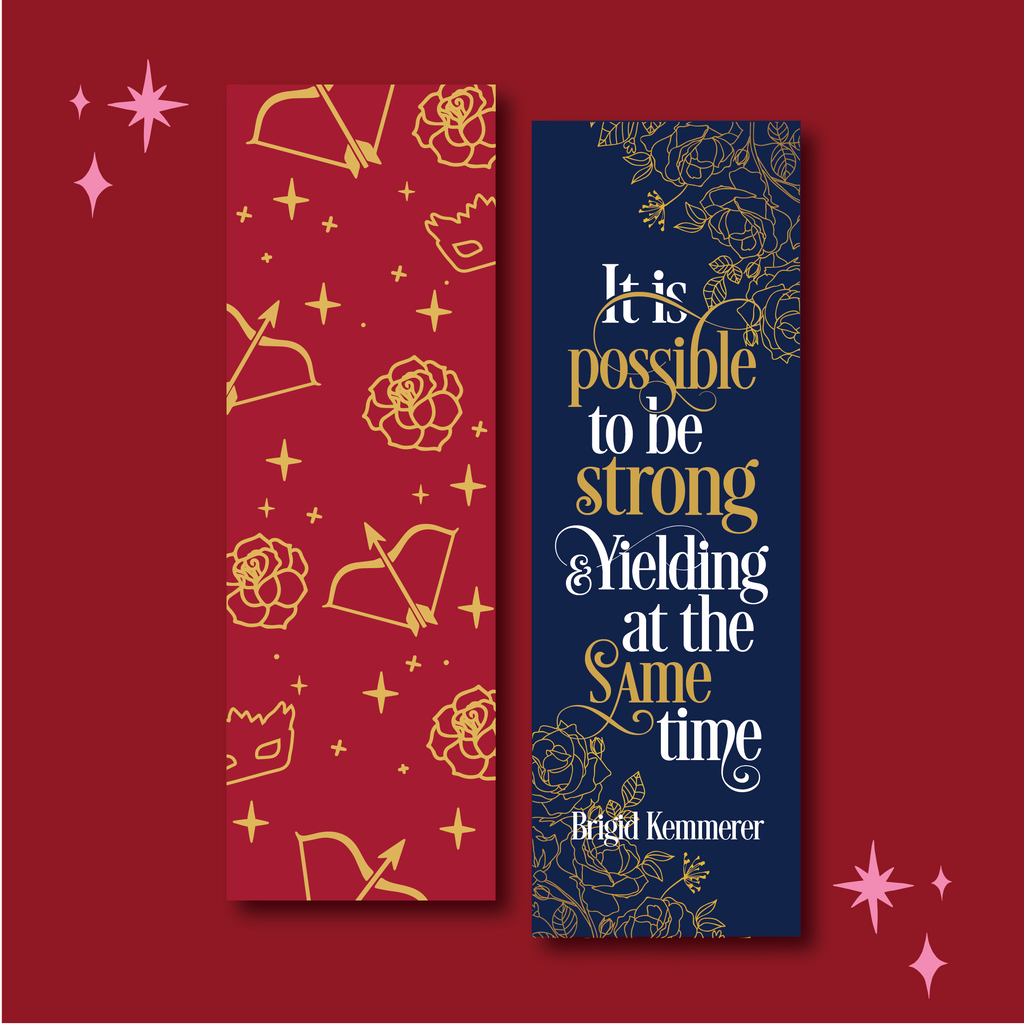 Beautiful and beastly WonderMail double-sided bookmark