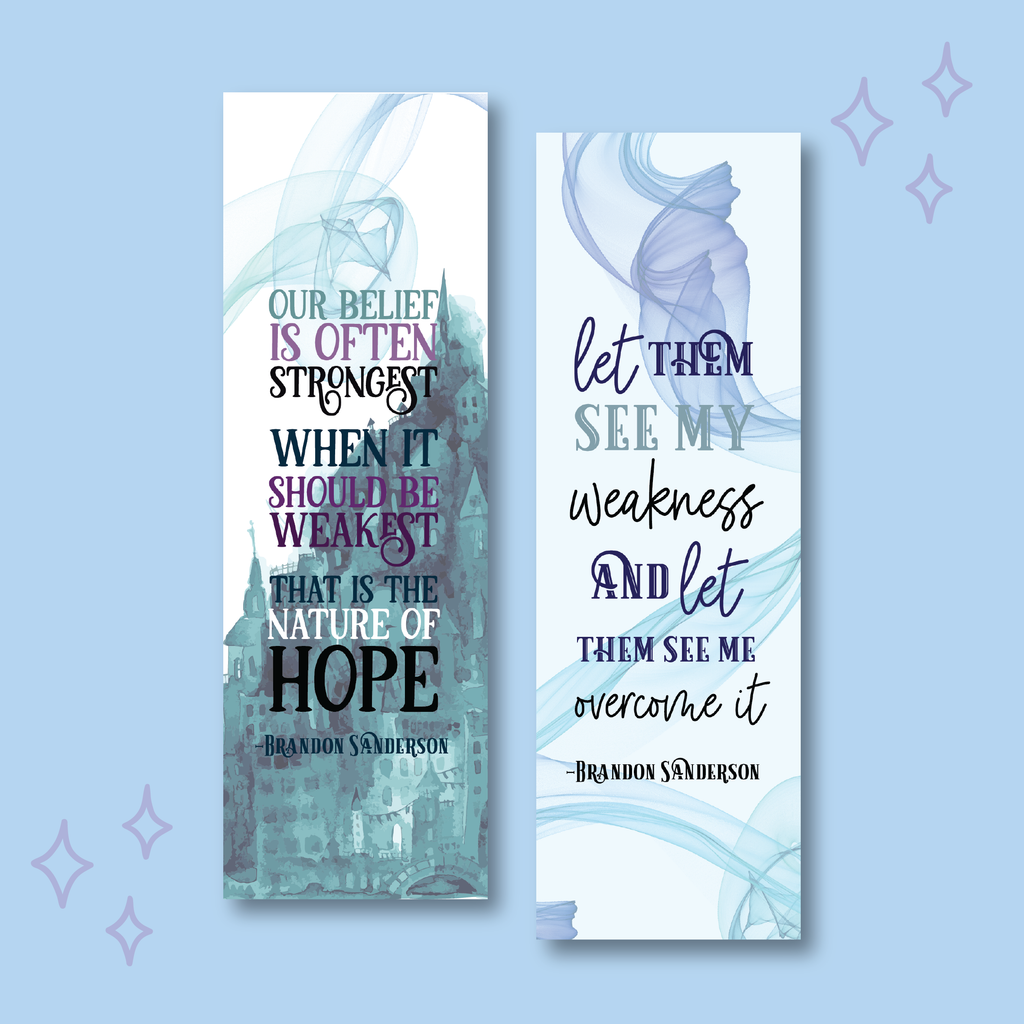 Mistborn Adult Fantasy April WonderMail double-sided bookmark