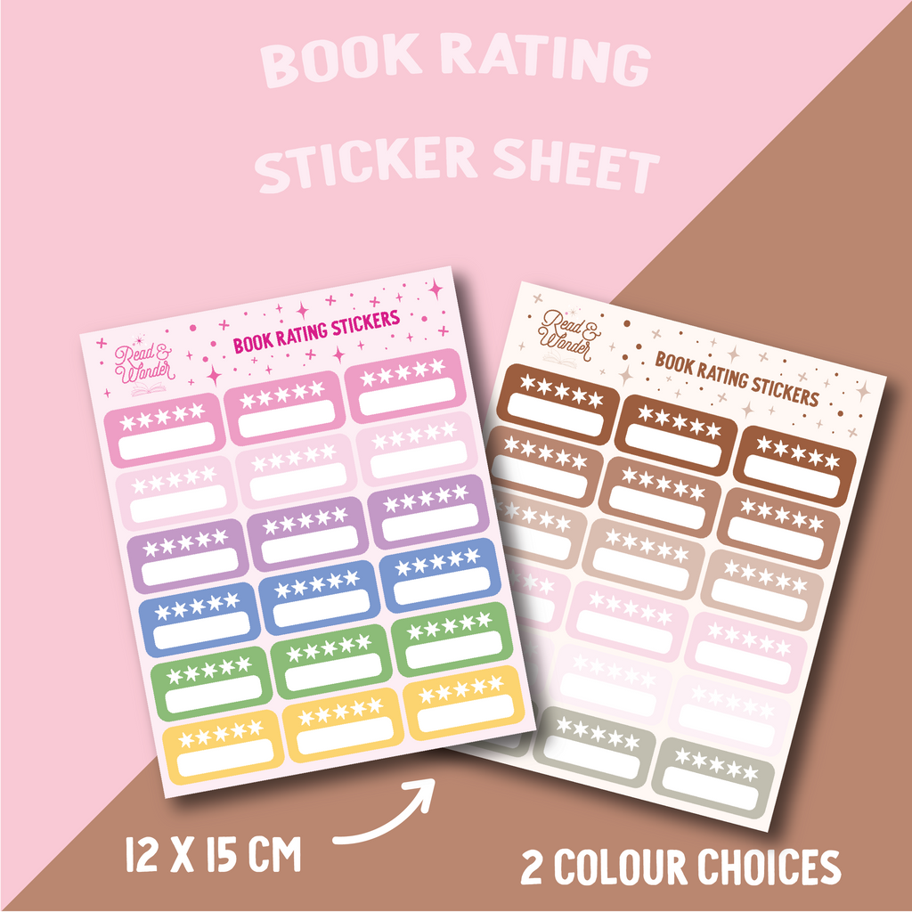 Book Rating Sticker Sheet