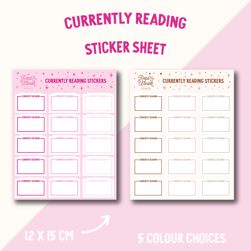Currently Reading Sticker Sheet